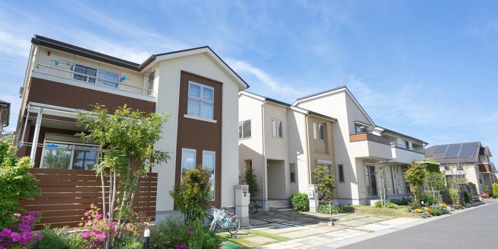 閑静な住宅街の街並み